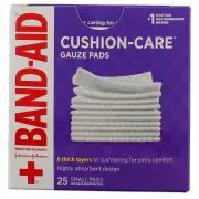 Band-Aid Cushion Care Small Gauze Pads Highly Absorbent 2in x 2in 25 Ct 12 Pack