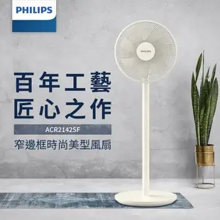 【PHILIPS飛利浦】來電顯示有線電話 (黑/紅)+ 窄邊框時尚美型風扇( CORD020B+ACR2142SF)