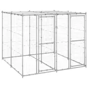 Andala Pets Outdoor Dog Kennel Galvanised Steel with Roof 4.84 m
