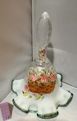 Longaberger Fenton Hand Painted 2000 Glass Bell