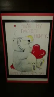unique greeting card - reproduction of hand drawn valentine honey bear!