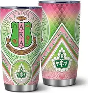 ATHAND AKA Sorority Gifts for Women Girl,Idea for Sisters from Sister, Bestie Present,1908 Pink Green Inspired Positive 20 oz Insulated Tumblers with Lid,Stainless Steel Vacuum Friendship Cup