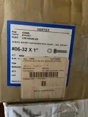 socket Head Cap Screws Size 6-32x1 Box Of 6000 Stainless 18-8