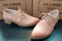 在飛比找Yahoo!奇摩拍賣優惠-[kiki鞋舖]曼陀尼GLAMOR低跟女素面包鞋(牛津鞋)牛