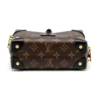 【Louis Vuitton 路易威登】M45571 限量經典PETITE MALLE SOUPLE行李箱手提/斜背包(全新展示品-棕色)