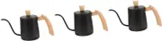 STOBAZA 3pcs Gooseneck Kettle with Precision Spout Hand Drip Coffee Maker for Home Brewing Comfortable Grip Hanging Ear Design for Coffee Enthusiasts and Camping