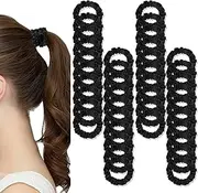 40 pcs Satin Hair Scrunchies for Women, Softer than Silk Scrunchies Black Satin Hair Ties Both for Thick and Thin Hair Ponytail Holders, No Damage No Crease Hair Ties Accessories for Girls
