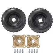2pc 22x10-10 Tire Rim 10" Wheels 24T Axle Hubs Fr ATV Go Kart Dune Quad Sunl
