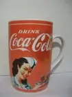 "Coca-Cola Mug with Vintage Ad of Soda Fountain Girl with Tray of Cokes" (New)