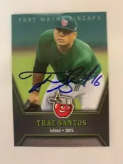 Trae Santos 2015 Signed Fort Wayne Tin Caps Team Card