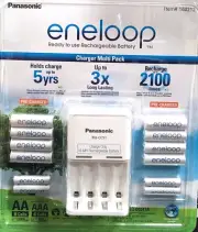 Panasonic Eneloop Charger Battery Pack 8 X AA 4 X AAA Recharge Upto 2100 Times