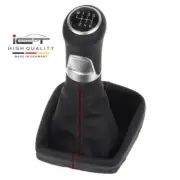 Leather ICT gear shift knob gaiter boot for Mazda CX 7 thread red C64