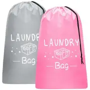 2 Pack Extra Large Travel Laundry Bag, Durable Rip-Stop Dirty Clothes Shoulder B