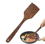 Wooden Spatulas for Cooking - Wood Kitchen Turner Spatula for Cooking,Long Handle Egg Flipper Spurtle for Food Stirring, Mixing, Baking, Scraping