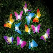 Butterfly Solar String Lights Outdoor, 12 LED Waterpoof LED Solar Butterfly Ligh