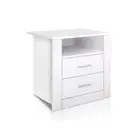 Artiss Bedside Tables Drawers Storage Cabinet Drawers Lamp Side Table White NEW
