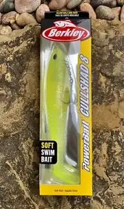 Berkley Powerbait Cullshad 8” Soft Swimbait. Lime Ice. New..