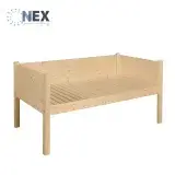 在飛比找遠傳friDay購物優惠-(NEX) 簡約松木床架 護欄單人床3.5尺 嬰兒床邊床(拼
