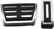 CHPGKGVNVT Stainless Steel Fuel Brake Footrest Pedal Cover at MT for Volkswagen Vw Transporter Multivan T5 T6 Caravelle T6 Accessories Pedals(at)