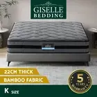 Giselle Bedding 22cm Mattress Pocket Spring Bed Medium Firm Foam King