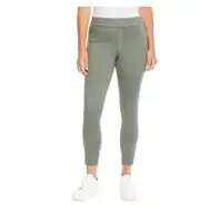 Nine West Women's Heidi Pull On Skinny Crop Twill Pants Size 4 Agave Green