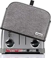 4 Slice Toaster Cover with Pockets & Top Handle,Small Appliance Toaster Dust Cover, Machine Washable(Grey)