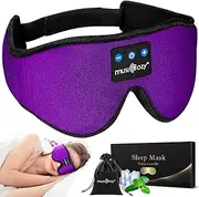Sleep Mask with Bluetooth Headphones, Sleep Headphones Bluetooth Headband Headphones Sleeping Eye Mask, Wireless Music Earbuds Earphones with HD Ultra-Thin Stereo Speakers for Side Sleepers