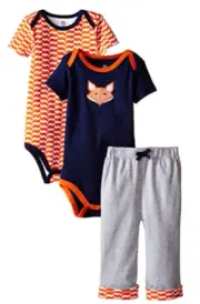 Yoga Sprout 2 Bodysuit and Pants Set ~ (Orange Fox) ~ (9-12 Mons)