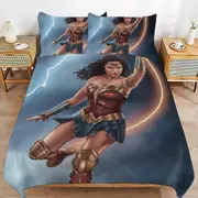 v2352 Bed Sheets Bedding Wonder Woman Bedding Sets Ultra Soft Skin-Friendly Duvet Cover 3 Piece, Cute Comforter Cover Bed Set for Boys Girls Kids ( 1