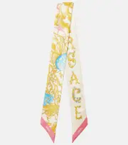 [Versace] Versace Underwater Barocco silk scarf One Size yellow