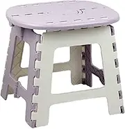 SWOOMEY Portable Folding Stool for Home Use Lightweight Plastic Chair with Skid Foot Pads for Outdoor Activities and Purple