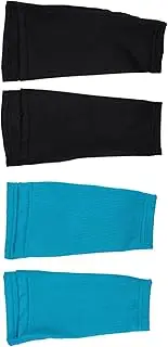 Healvian 1set Football Shin Socks Football Pads Calf Strain Support Soccer Shin Guard Sleeves Shin Guard Socks Shin Guard Holder Calf Injury Support Tennis Leg Support Calf Sleeve 2pairs