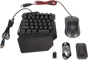 Gaming Mouse Converter Combo with One Handed RGB Gaming Keyboard, USB Wired Half Hand Keyboard for 4 3, for Series X S, Mobile Game Adapter