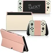 Tacky Design Classic Skin Compatible with Nintendo Switch OLED Skin - Vinyl 3M Solid Color Blocking Nintendo Switch OLED Stickers Set - Switch OLED Skin for Console, Dock, Joy Con - Decal Full Wrap