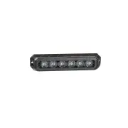 Narva 12/24V Low Profile LED Warning Light Amber Smoked 6 X 1W Leds Multi-Flash