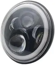 Motorcycle Headlight 7 inch LED Headlight Halo angel eyes DRL Light For motorcycles Rod FatBob For Heritage Softail For Slim Deluxe Switchback For Road King A