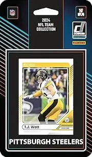 2024 Donruss Pittsburgh Steelers Factory Sealed NFL Team Set TJ Watt Najee Harris Plaxico Burress Rated Rookies Roman Wilson Peyton Wilson