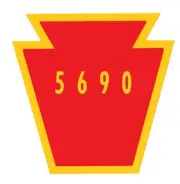 PRR 5690 2" x 2" Vinyl Hard Hat Sticker Model train sign Man Cave Tool Box