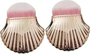 [VALICLUD] 2Pcs Rose Gold Multifunction Makeup Brush Nail Powder Cleaner Dust Remover for Professional Manicure and DIY Nail Art for Makeup Application and Nail Care