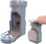 Smash Auto-Reload Dice Tower, Medieval Castle Design, Tabletop Gaming Accessory for DND RPG, Made in Australia