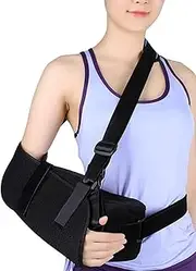 FoRes Shoulder Abduction Sling With Pillow Arm Sling And Armrest Cushion Pad Shoulder Joint Abduction Arm Sling Fixed Shoulder Abduction Pillow Immobilizer For Injury Support (Size : M)
