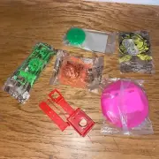 6 VTG Cereal Premium Prize Toys - Kellog’s Post Quaker GARFIELD FRISBEE WATCH +