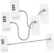 Abaodam 3Pcs Coded Safety Locks for Windows and Fridges Childproof Design for Enhanced Safety No Drill Installation Damage for Appliances and Furniture