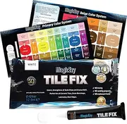 MagicEzy Tile RepairEzy - Porcelain Tile Repair Kit - Fix Cracked or Chipped Ceramic Tiles Fast - Thick Structural Repair Filler, Putty and Adhesive for Tiles (White)