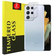 [2 PACK] For Samsung Galaxy S21 Ultra Camera Lens Tempered Glass Protector Guard - Case Friendly