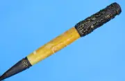Gifts for Mom Botanical Ballpoint Pen Oil Rubbed Bronze + Lemon Italian Lucite