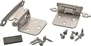 [Amerock] Variable Overlay Self-Closing, Face Mount Satin Nickel Hinge - 10 Pack
