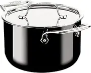 All-Clad FUSIONTEC Natural Ceramic with Steel Core Soup Pot, 4 Quart, Onyx