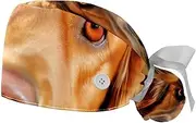 [YTYVAGT] 2-Pc,Gourd-Shaped Working Cap,Fisherman Hat with Buttons and Cotton Sweatband,Dog Golden Retriever