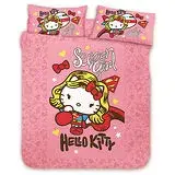 在飛比找遠傳friDay購物優惠-【享夢城堡】HELLO KITTY 女超人系列-雙人純棉四件